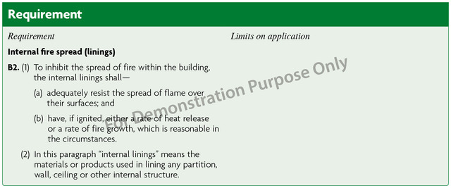 Requirement B2 Internal Fire Spread linings Knowledge Graphs For 